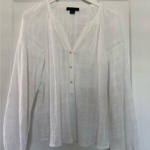 Sanctuary White Textured Blouse, M
